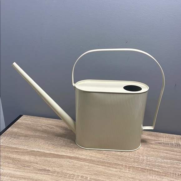 Painted Galvanized Tin Watering Can Cream Decor - Picture 9 of 9